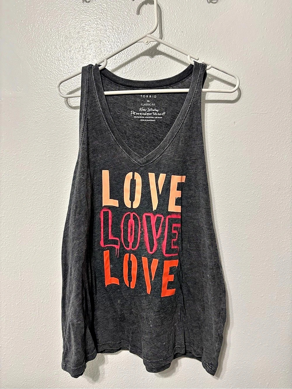 Torrid Graphic Love Tank Top Size 00